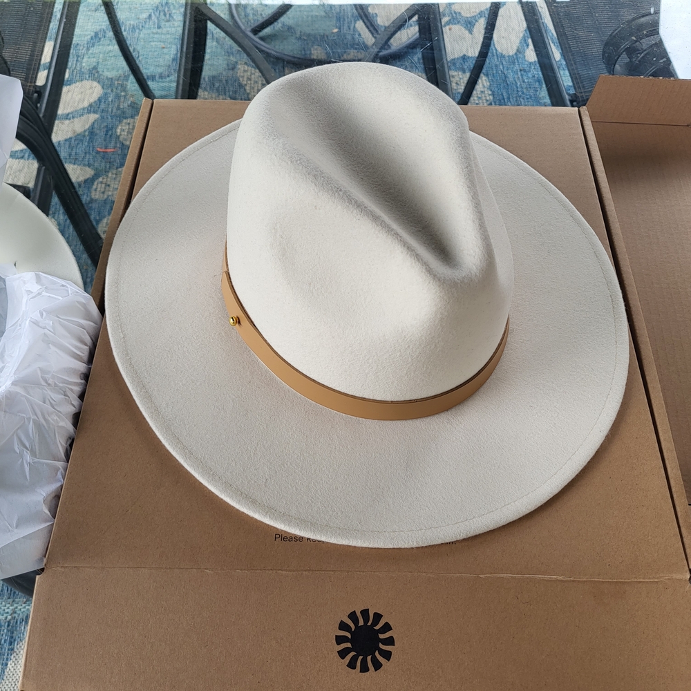 Lack Of Color The Fader Fedora Hat, Size XXL, Cream
